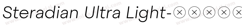 Steradian Ultra Light字体转换